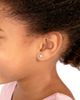 Tiny Blessings Tiny Blessings 14K Gold 4mm Clear Heart Stud Screw Back Earrings - 2
