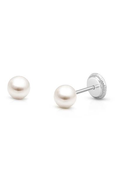Tiny Blessings Tiny Blessings 14K Gold 4mm Pearl Stud Screw Back Earrings