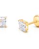 Tiny Blessings Tiny Blessings 14K Gold 4mm Princess Cut Stud Screw Back Earrings - 1