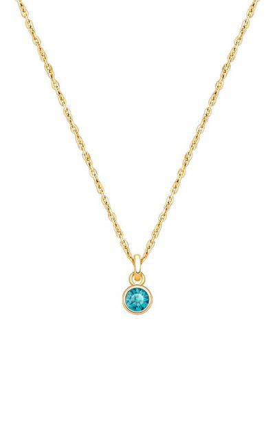 Tiny Blessings Tiny Blessings 14K Gold Birthstone 12-14" Necklace