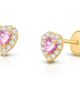 Tiny Blessings Tiny Blessings 14K Gold Blissful Heart Stud Screw Back Earrings - 1