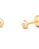Tiny Blessings Tiny Blessings 14K Gold Little Darling Genuine Diamond Stud Screw Back Earrings - 1