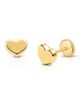 Tiny Blessings Tiny Blessings 14K Gold Modern Heart Stud Screw Back Earrings - 1