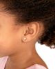 Tiny Blessings Tiny Blessings 14K Gold Pink Dazzling Heart Stud Screw Back Earrings - 2