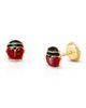 Tiny Blessings Tiny Blessings 14K Gold Red Lil' Ladybug Stud Screw Back Earrings - 1