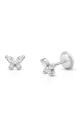 Tiny Blessings Tiny Blessings 14K Gold Tiny Marquise Butterfly Stud Screw Back Earrings