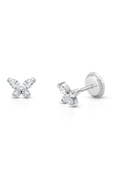 Tiny Blessings Tiny Blessings 14K Gold Tiny Marquise Butterfly Stud Screw Back Earrings