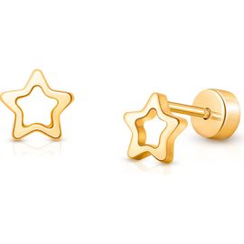 Tiny Blessings Tiny Blessings 14K on Titanium Dreaming Stars Stud Screw Back Earrings