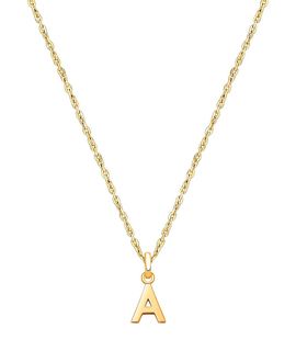 Tiny Blessings Tiny Blessings Girls' 14K Gold Modern Initial Necklace
