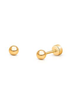 Tiny Blessings Tiny Blessings Girls' 14K Gold on Titanium Classic Round Stud Earrings