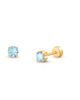 Tiny Blessings Tiny Blessings Girls' 14K Gold on Titanium Crystal Birthstone Stud Earrings - 1