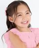 Tiny Blessings Tiny Blessings Girls' Sterling Silver Pink Heart Drop Classic Huggie Hoop Earrings - 3