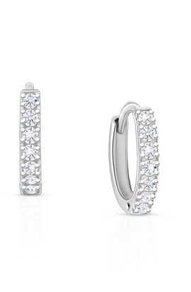 Tiny Blessings Tiny Blessings Sterling Silver 11mm Timeless Pavé Huggie Hoops Earrings 