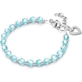 Tiny Blessings Tiny Blessings Sterling Silver Birthstone Crystal 6.25" Bracelet