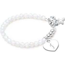 Tiny Blessings Tiny Blessings Sterling Silver Signature White Crystal with Cross Bracelet 