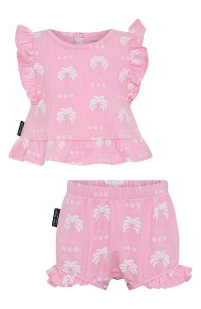 TINY TRIBE TINY TRIBE Palm Frill Top & Bloomers Set