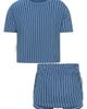 TINY TRIBE TINY TRIBE Rib Stripe Top & Shorts Set - 1
