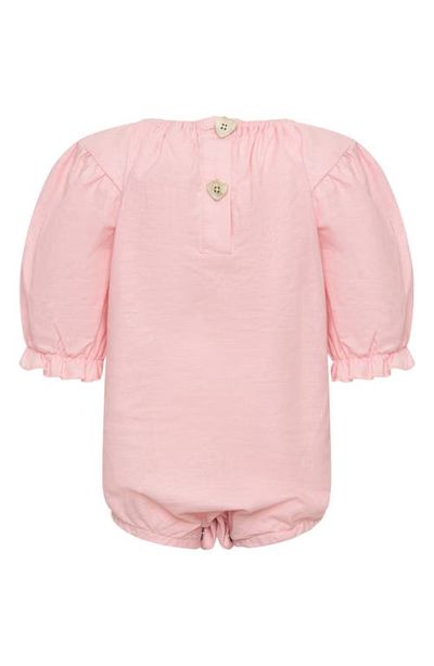TINY TRIBE TINY TRIBE Ruffle Cotton & Linen Bodysuit