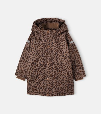 Tinycottons Tinycottons Leopard-print hooded ski jacket
