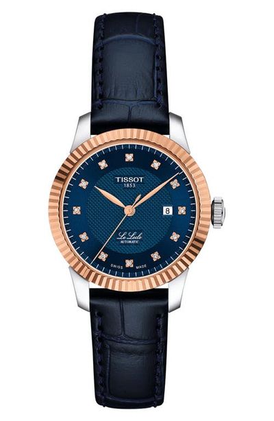 Tissot Tissot Le Locle Diamond Powermatic 80 Leather Strap Watch, 29mm