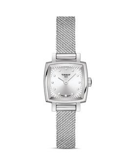 Tissot Tissot Lovely Square Diamond Mesh Bracelet Watch, 20mm x 20mm