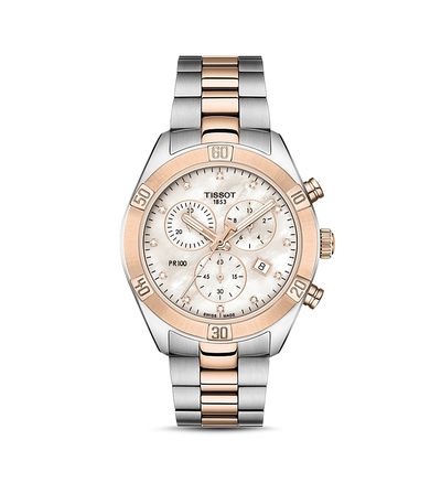 Tissot Tissot PR100 Link Bracelet Diamond Chronograph, 38mm