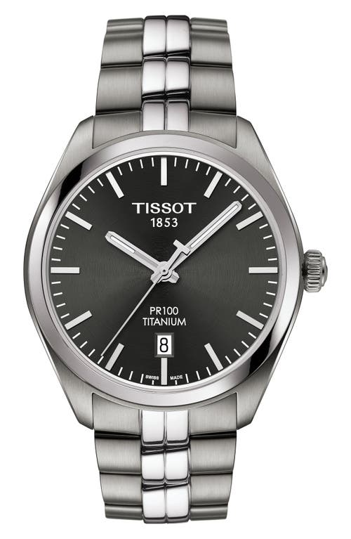 Tissot Tissot PR100 Titanium Bracelet Watch, 39mm