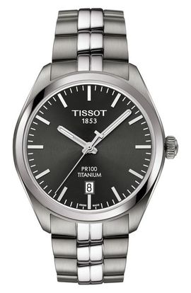 Tissot Tissot PR100 Titanium Bracelet Watch, 39mm