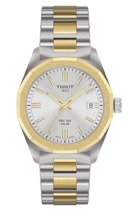 Tissot Tissot PRC 100 Solar Two-Tone Bracelet Watch, 34mm