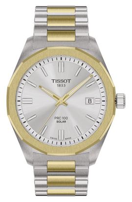 Tissot Tissot PRC 100 Solar Two-Tone Bracelet Watch, 39mm