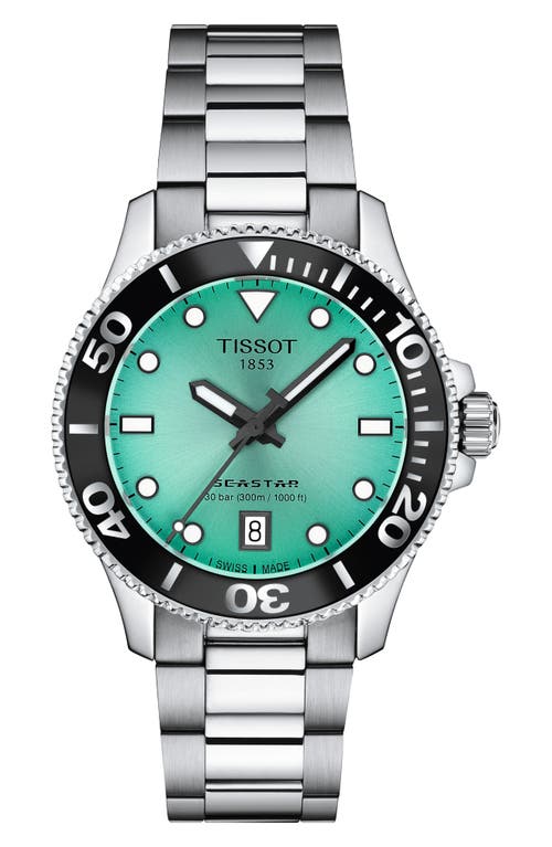 Tissot Tissot Seastar 1000 Turquoise Dial Bracelet Watch, 36mm 