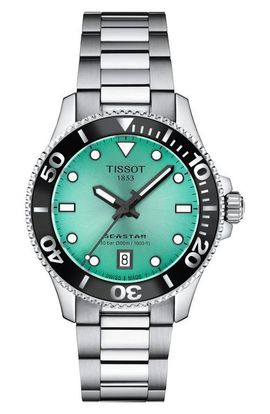 Tissot Tissot Seastar 1000 Turquoise Dial Bracelet Watch, 36mm 
