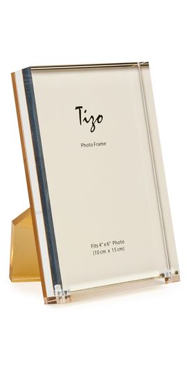 Tizo Design Tizo Design Lucite Frame w/Easel Gold Back 4x6 Gold One