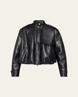 Toccin Alyssa Stand-Collar Faux Leather Jacket