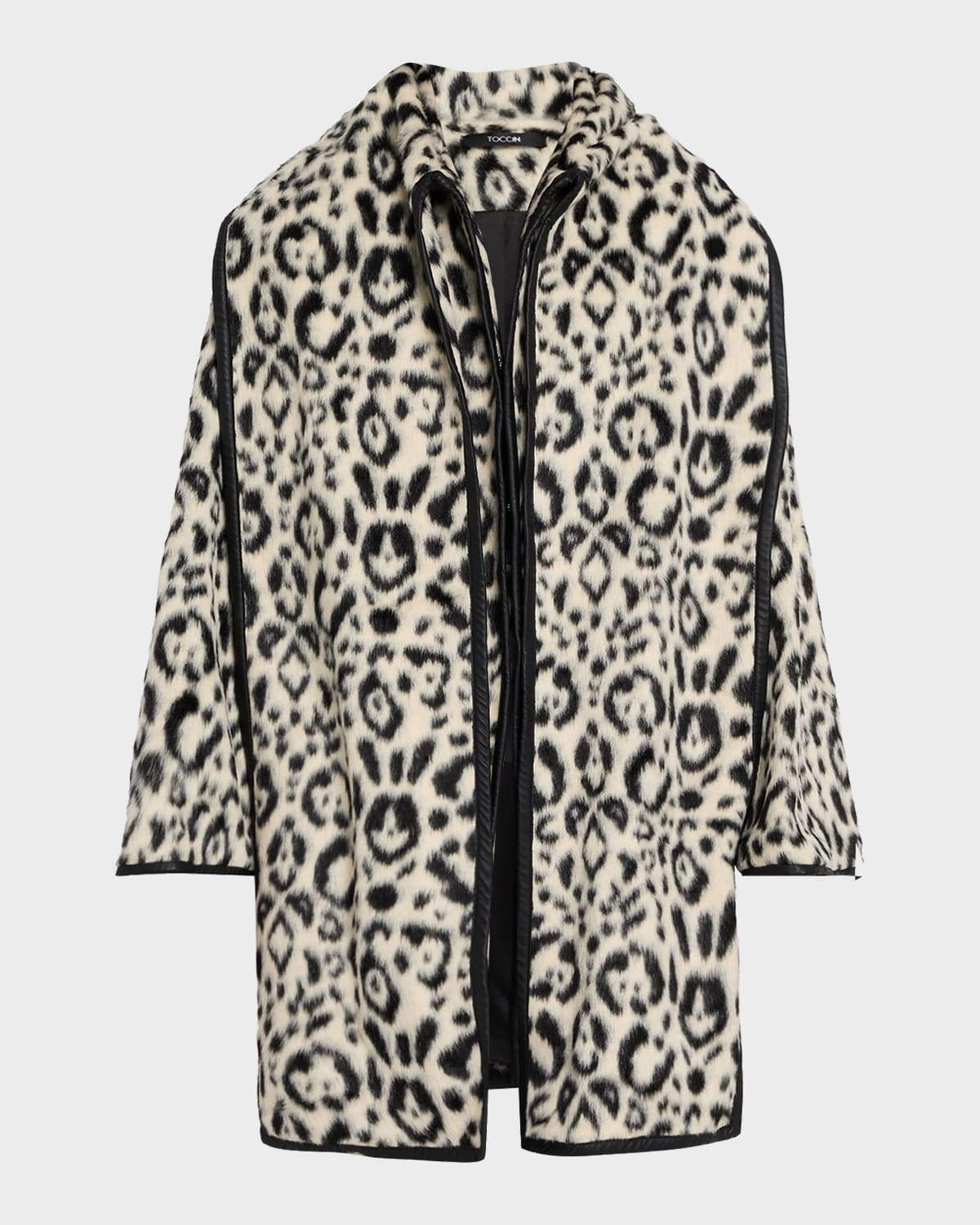Toccin Elyria Leopard Faux Fur Scarf Jacket