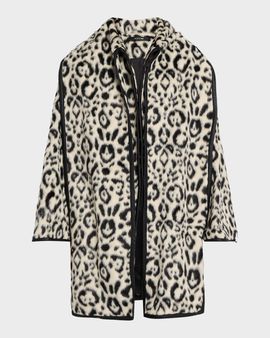 Toccin Elyria Leopard Faux Fur Scarf Jacket