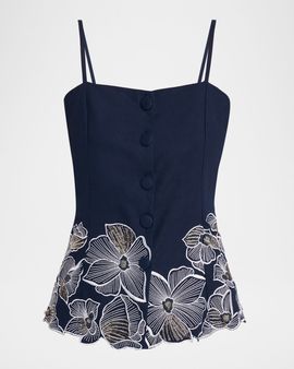 Toccin Eve Embellished Button-Front Top