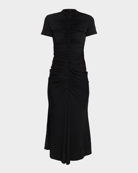 Toccin Gracelyn Ruched Mock-Neck Dress
