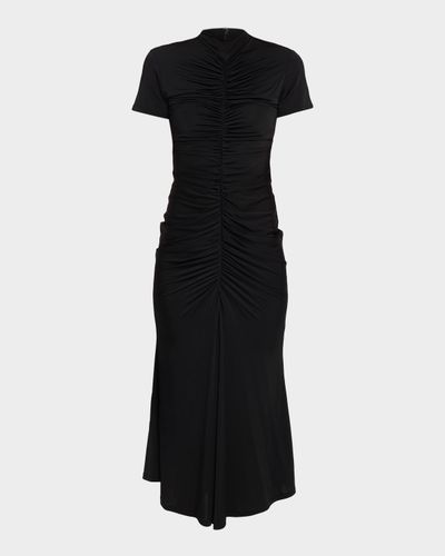 Toccin Gracelyn Ruched Mock-Neck Dress