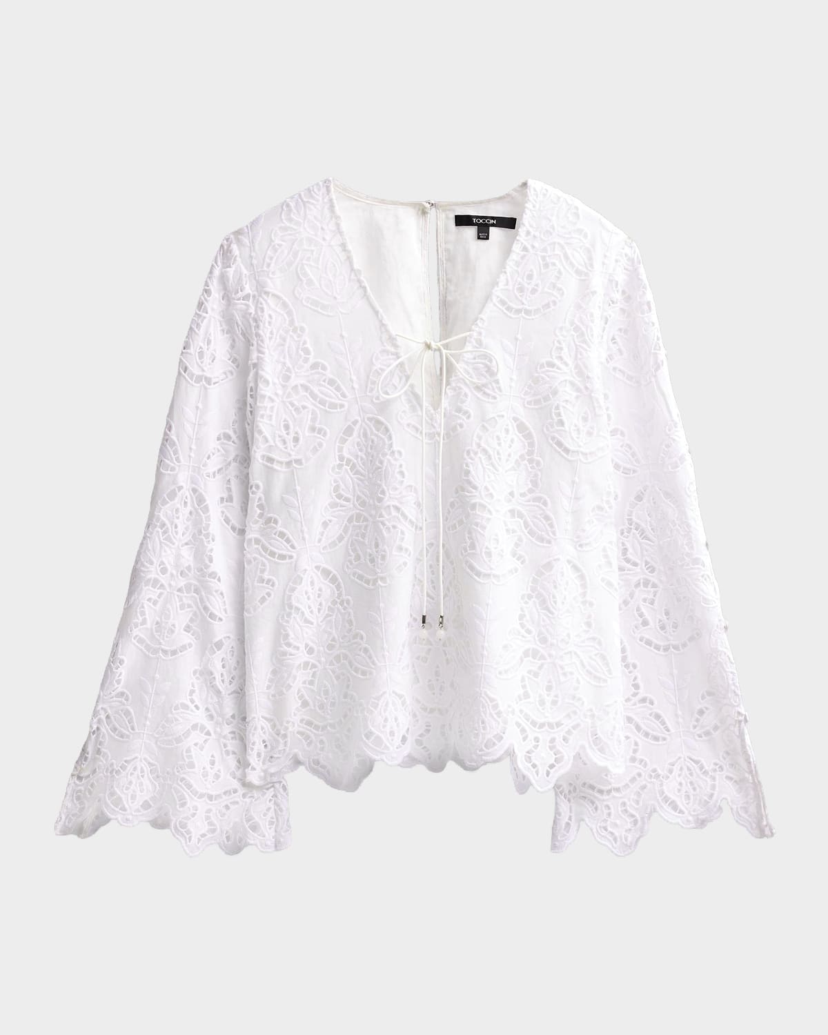 Toccin Halina Broderie Anglaise Tieneck Blouse