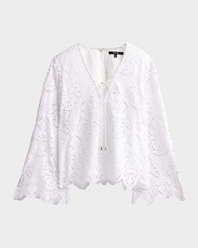 Toccin Halina Broderie Anglaise Tieneck Blouse
