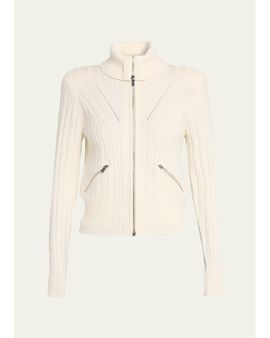 Toccin Holly Ribbed Turtleneck Jacket