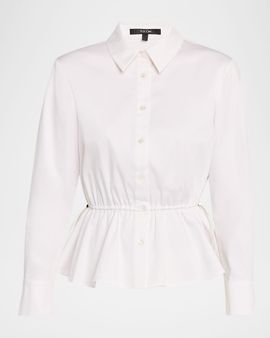 Toccin Ingrid Peplum Button-Front Shirt