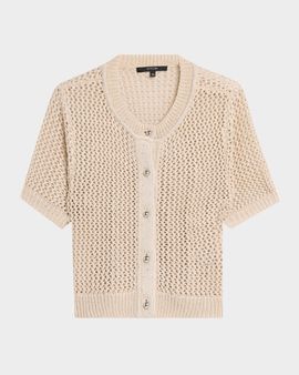 Toccin Janice Sequined Crochet Cardigan