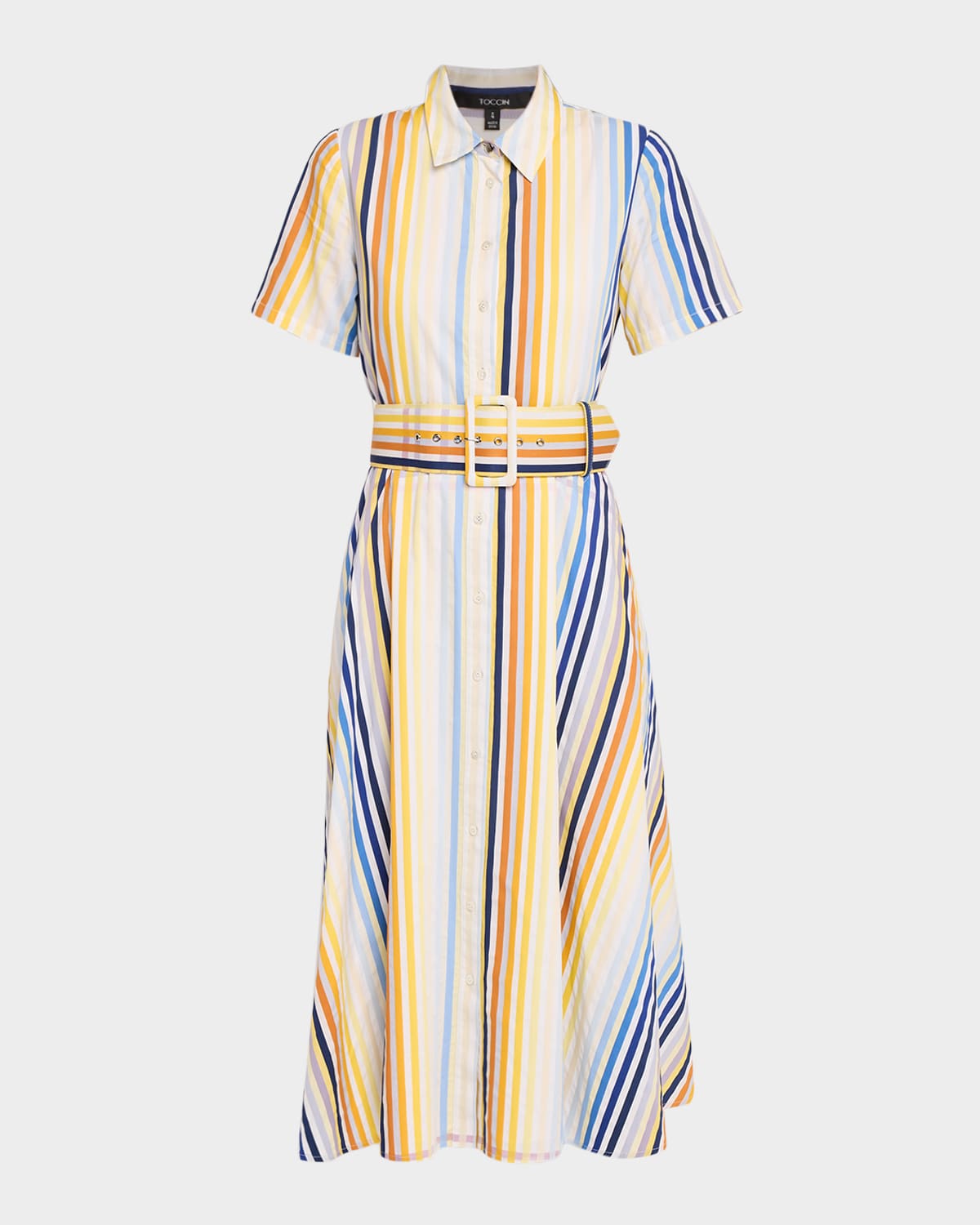 Toccin Jean Striped Midi Shirtdress