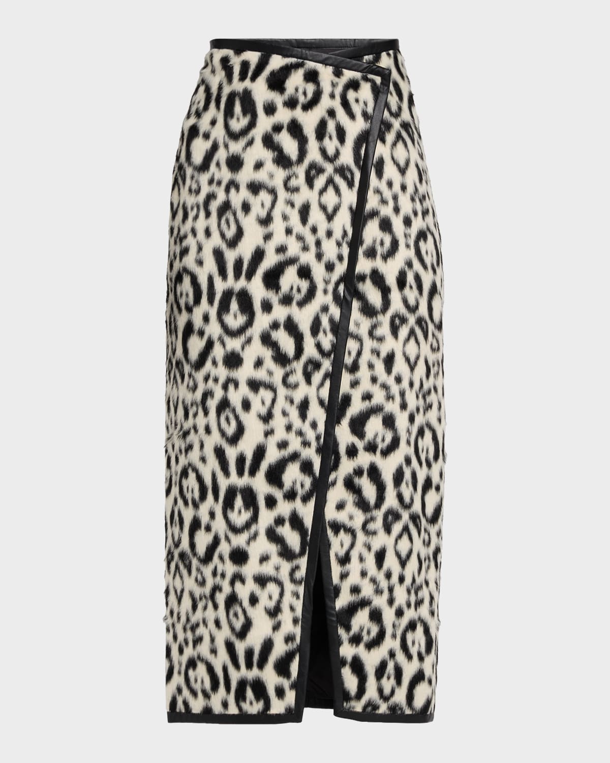 Toccin Leia Leopard Faux Fur Wrap Skirt