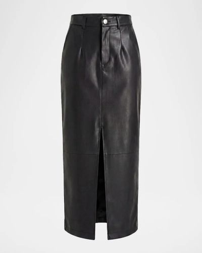 Toccin Meg Faux Leather Midi Skirt