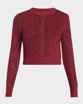 Toccin Mollie Sequined Cropped Cardigan