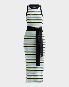 Toccin Piper Tie-Front Sleeveless Midi Dress