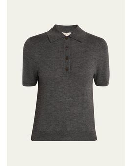 Toccin Rue Melange Cashmere Polo Shirt
